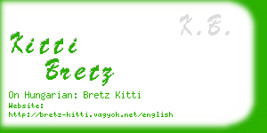 kitti bretz business card
